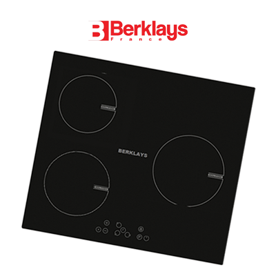 COOKTOP BERKLAYS INDUCTION 3HEATING PLATES BLACK