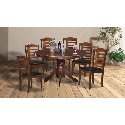 Dining set RH Dirty Oak (1 Table + 6 Chairs)