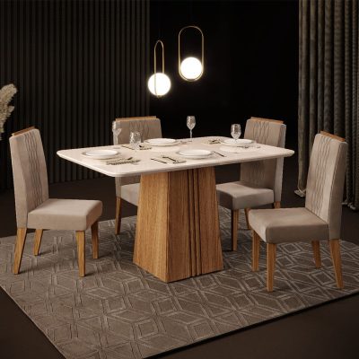 DINING SET ITALIA 24600.196 / 23142.702  (1 table+4 chairs)