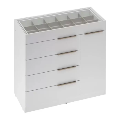 CHEST  D5130 / 03 WITH JEWELRY ORGANIZER 5 DRAWER LUME-WHITE